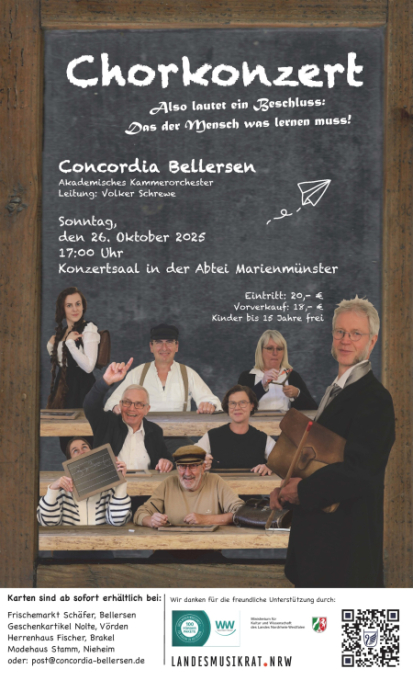26. Oktober 2025, 17:00 Uhr Chorkonzert
